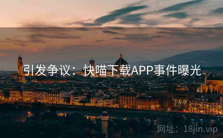 引发争议：快喵下载APP事件曝光